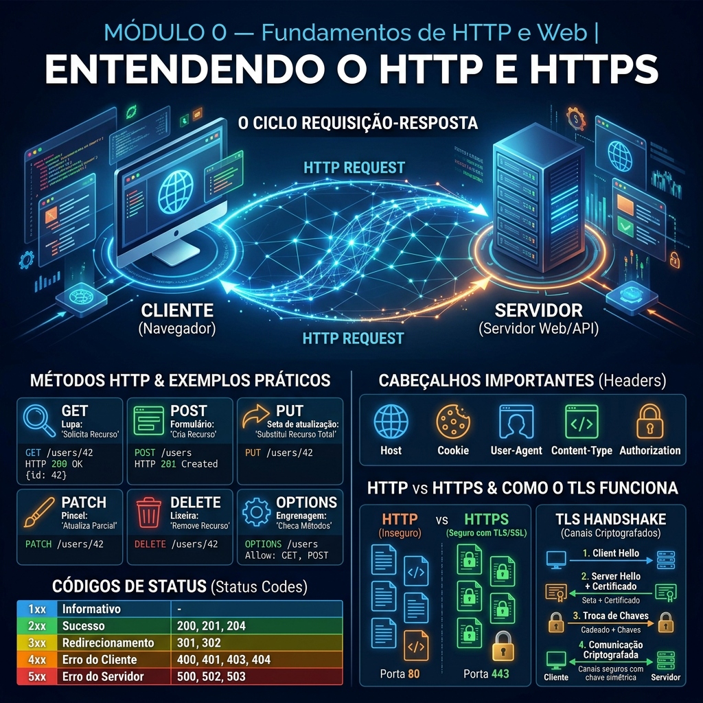 MÓDULO 0 — Fundamentos de HTTP e Web: Entendendo o HTTP e HTTPS
