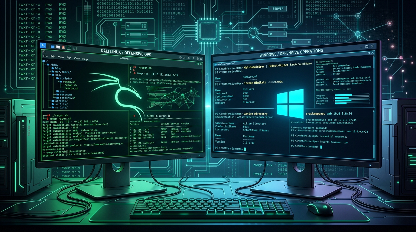 MÓDULO 2 — Linux & Windows para Hacking: Operação, Permissões, PowerShell e Automação